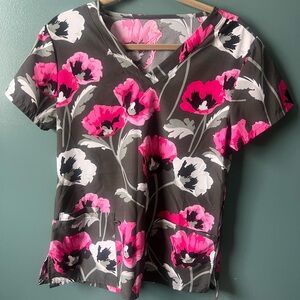 Floral Scrub Top